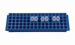   LLG-80-well Microtube racks blue, PP, for 1.5.2.0 ml tubes, pack of 5