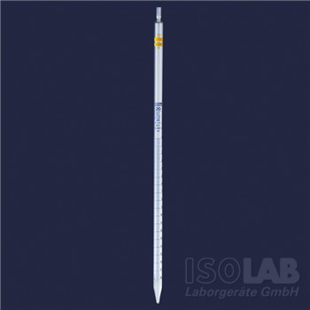 Measuring pipette 1 ml, class AS blue grad., 360 mm pack of 10