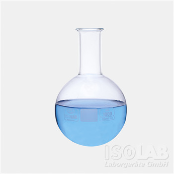 Round bottom flask 2000 ml, clear, glass pack of 6