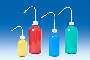 Wash-bottles 250 ml *PE* yellow, pack of 5