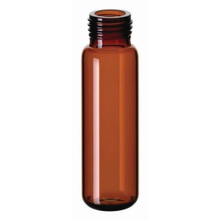 LLG-Fine thread bottles 20 ml brown glass, round bottom, 75,5 x 22,5 mm, pack of 100