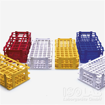 Test tube rack, detachable, PP for 55 tubes with dia. 18mm, blue
