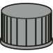   Screw caps N 13, PP, black closed top, red Rubber/FEP colourless, hardness:40° shore A,thickness: 1.5 mm,pack of 100