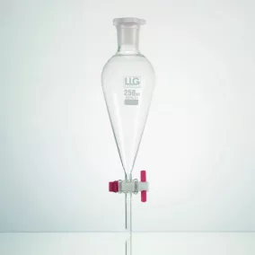   LLG-választótölcsér 100 ml-es kúpos PTFE csappal, boroszilikát 3,3, DIN 12541