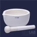   Porcellaine mortar 80x207 mm diam. without pestle, 1000 ml, outer glaced, white, with spout, DIN 12906
