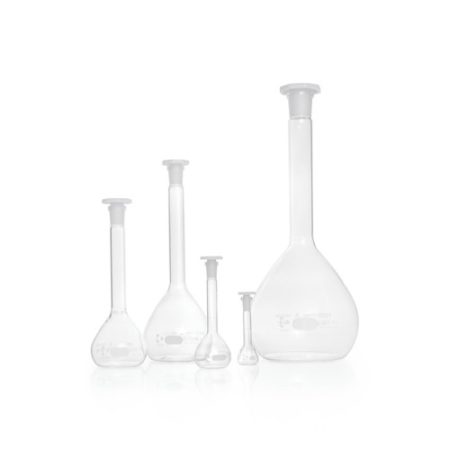 DURAN® Volumetric flask 10 ml with one graduation mark, polyethylene stopper, NS 7/16
