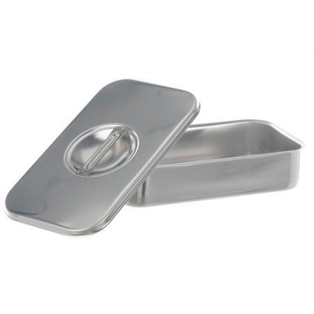 Instrumentd tray 230x133x55 mm with lid, 18/10-steel lid with handle