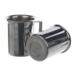 Bochem Beaker 100 ml, 18.10 steel with rim, spout and handle