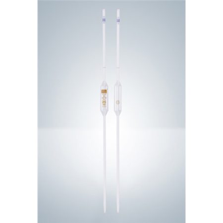 Volumetric pipette 30 ml, class AS AR-clear soda glass, brown graduated, conformity-certified