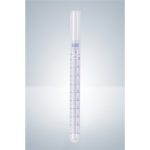 Test tube 20 : 0,1 ml NS-ground, PE-plug, blue graduated