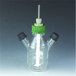   Bohlender Culture bottle made of glass, 50 ml GL 45, with two side necks thread GL14, # C 420-03
