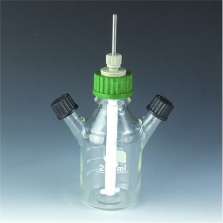 Culture bottle made of glass, 50 ml GL 45, with two side necks thread GL14, # C 420-03