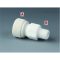   "Male connector, straight ? 10 mm, NPT 1/4"", PTFE-PTFE "