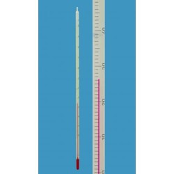 Laboratory thermometer -5...+50:0, 2°C 350 mm, red special filling