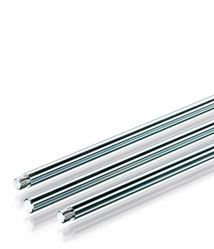 Support rods 1000 mm, with thread M 10, ? 12 mm, 18/8 stainless steel