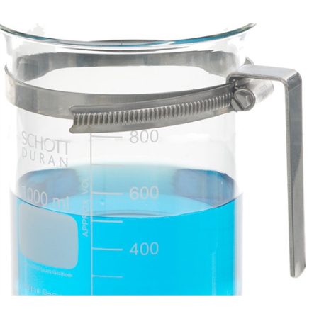Handle for glas beaker 18/10 Steel, D 80/100 mm