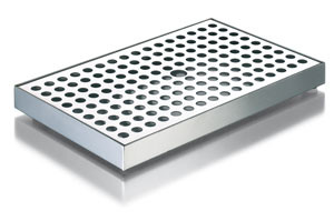 Drip tray 310x125x30 mm made of stainless steel, 18/8 autoclavable