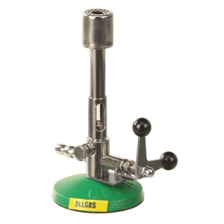 Bunsen burner for all gas air regulator, with stopcock, pilot flame, 0.5-3 KW