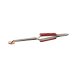   Tool forceps 160 mm stainless steel, sharp-bent, with plastic handle, selftensing