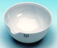Evaporation dish 63 mm   porcelain half-deep Form B, DIN 12903, numbered from 1-10, VE=10