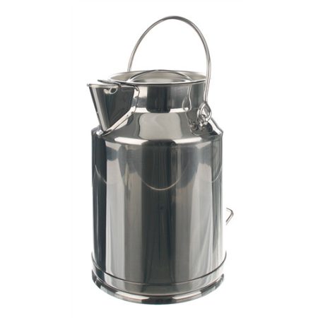 Transport can 10 ltr. 18/8 steel, 350 x 220 mm with spout, handle and lid