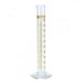   Measuring cylinder 250 ml, class B tall form, short line graduation, Borosilicate glass, amber graduated