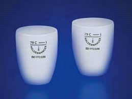 Haldenwanger* W. TechnischeBloom-crucibles porcelain No. 1-5