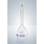   Measuring flask 3000 ml, DURAN, cl.A NS 29/32, with Poly-Stopper, cc, blue graduated