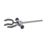 Retort clamp, 3-prong 0-35 mm, plastic-coated