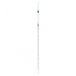 Pipette 5:0.1 ml, 360 mm class AS, conformity certified, amber graduated, with dated batch identification