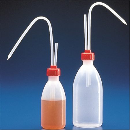 wash bottle 500 ml, HDPE wit 2 openings