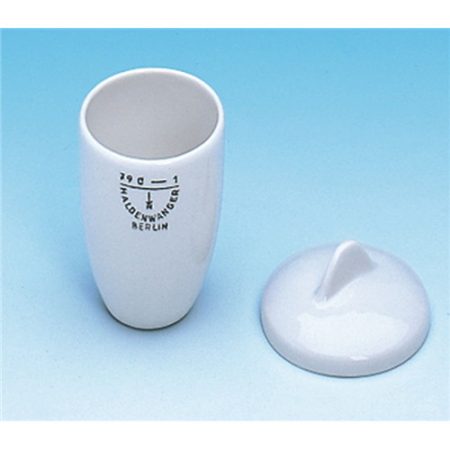 Porcelain cruible 30mm diam height form, glazed, pack of 24, numbers 15/35/37/39-42/44/46/50/56/