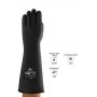 Glove AlphaTec®, size 8?/M length: 132 mm, black, pair (ex: Emperor ME104)