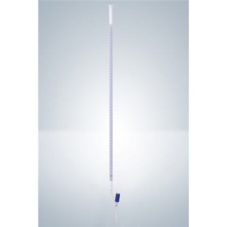 Burette 50:0,1 ml, cl. B, KG straight valve stopcock, with PTFE Spindle