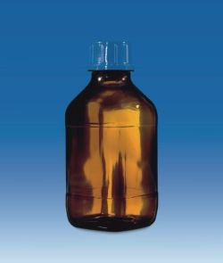 Bottle 100 ml, GL 28 amber glass with plastic coated, round form