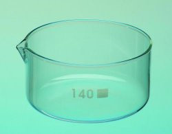 LLG-Crystallise cup 150 ml with drain, DIN 12338, Boro 3.3 D=80 mm, H=45 mm