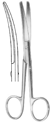 Hammacher SOLINGEN Scissors 115 mm, curved, sharp.sharp standard