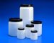 Cylindrical jar 1500 ml, HDPE white, with black screw cap