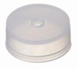 LLG-Cap N 20, PE, for crimp neck vials with flat DIN crimp neck N 20, transparent, center hole, pack of 100pcs