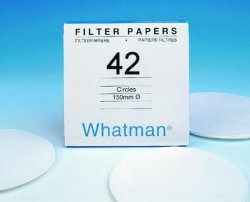 Grade 42 Quantitative Filter Paper Ashless (Ash 0.007%), circle, 47 mm, pack of 100