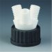 Multiple Distributor for Bottles GL 45, 4 x GL 25, PTFE/PPS