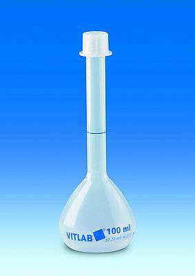 Measuring flask 10 ml, PP class B, with screw-cap