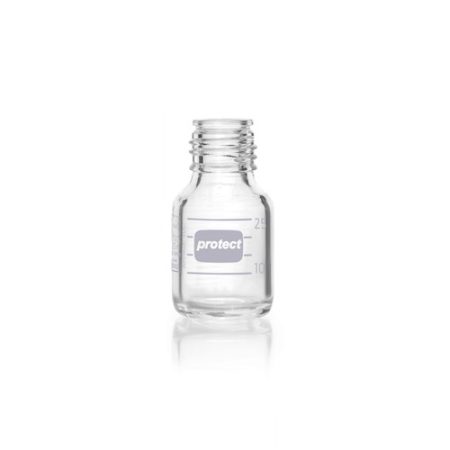 Laboratory bottle 25ml, plastic coated without cap and pouring ring GL 25, DURAN® Protect