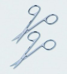 Scissors 130 mm, straight pointed/pointed, stainless steel