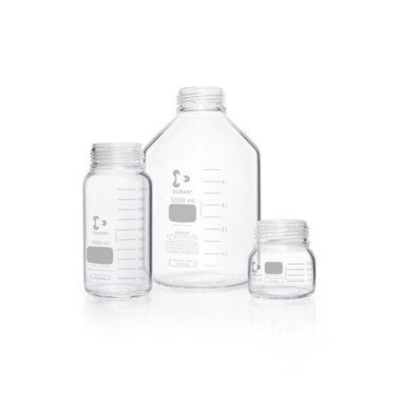 Wide neck bottle 500 ml DURAN®, GLS 80, clear, w/o cap and ring