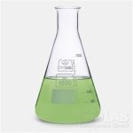 Erlenmeyer flask 500 ml white graduated, beading