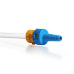   KECK Adapter KA, complete, yellow from glass thread RD 14 to hose connection plastic 4.5 mm