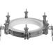   PF-laboratory flange and KF-support clamp DN 100 type 2, stainless-steel, PTFE