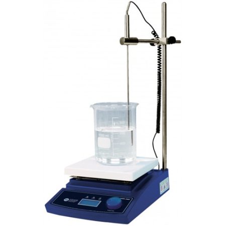 Magnetic stirrer WiseStir® MSH-20D-Set temp.range up to 380°C, with probe, support rod RD200, clamp and holder