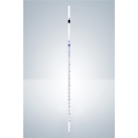 Vol.pipet 0,5:0,01 ml, 360 mm AR-glass, class AS, conformity cert., zero below, blue grad.